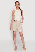 Chain Detail Tailored Shorts