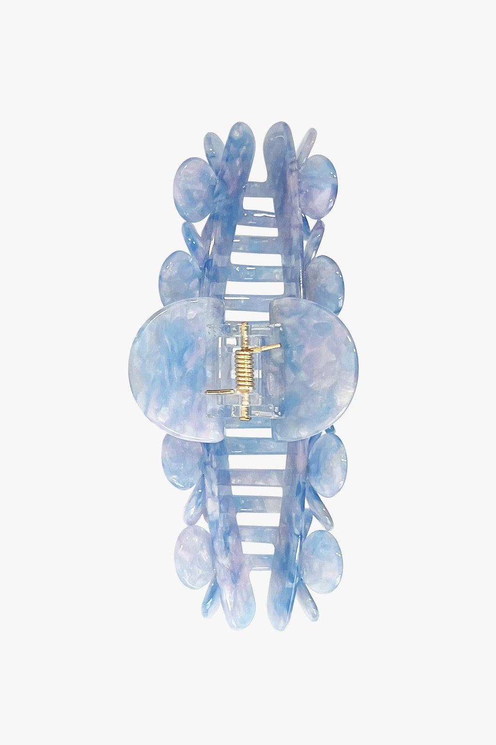Gemstone Blossom Large Jaw Clip- Blue