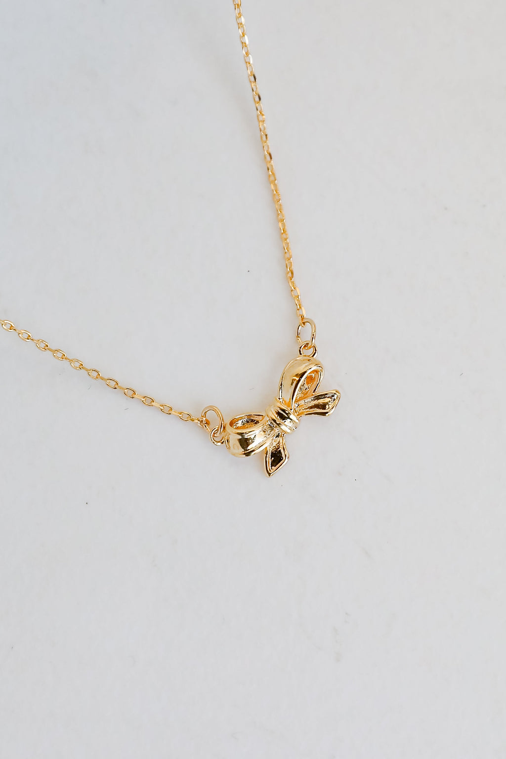 FINAL SALE - Brooke Gold Bow Charm Necklace