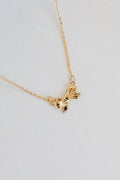 FINAL SALE - Brooke Gold Bow Charm Necklace
