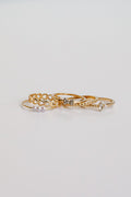 FINAL SALE - Haven Gold Rhinestone Bow Ring Set