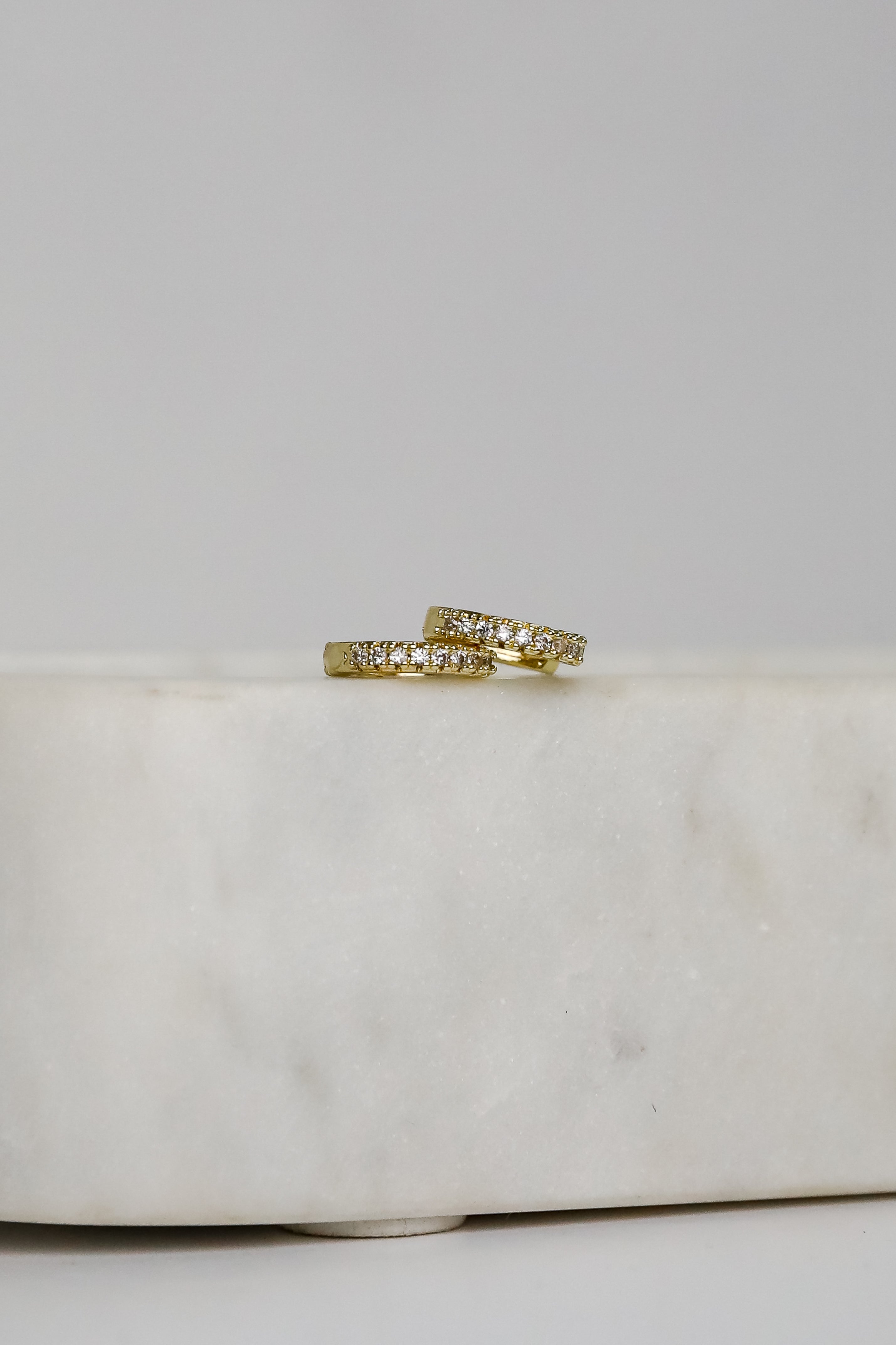FINAL SALE - Kiara Rhinestone Mini Hoop Earrings