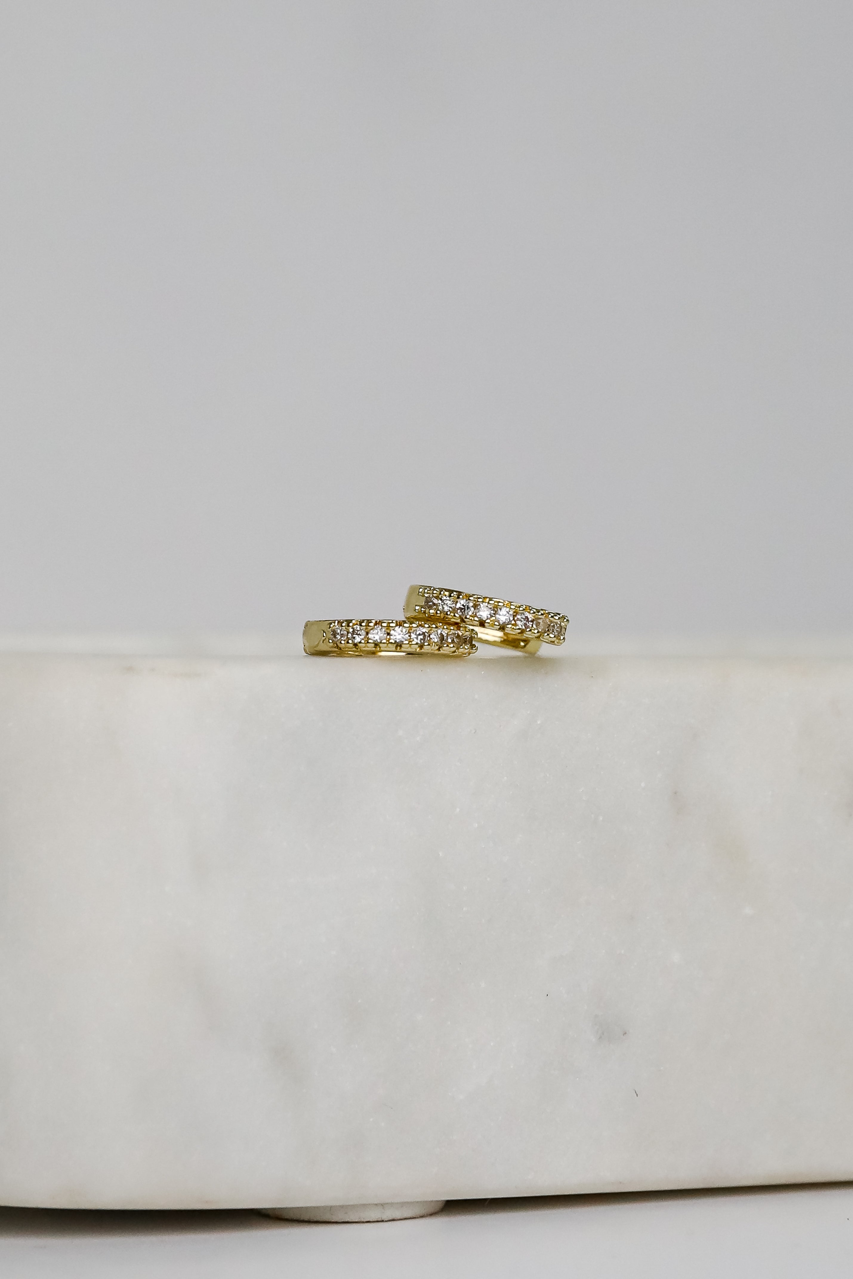FINAL SALE - Kiara Rhinestone Mini Hoop Earrings