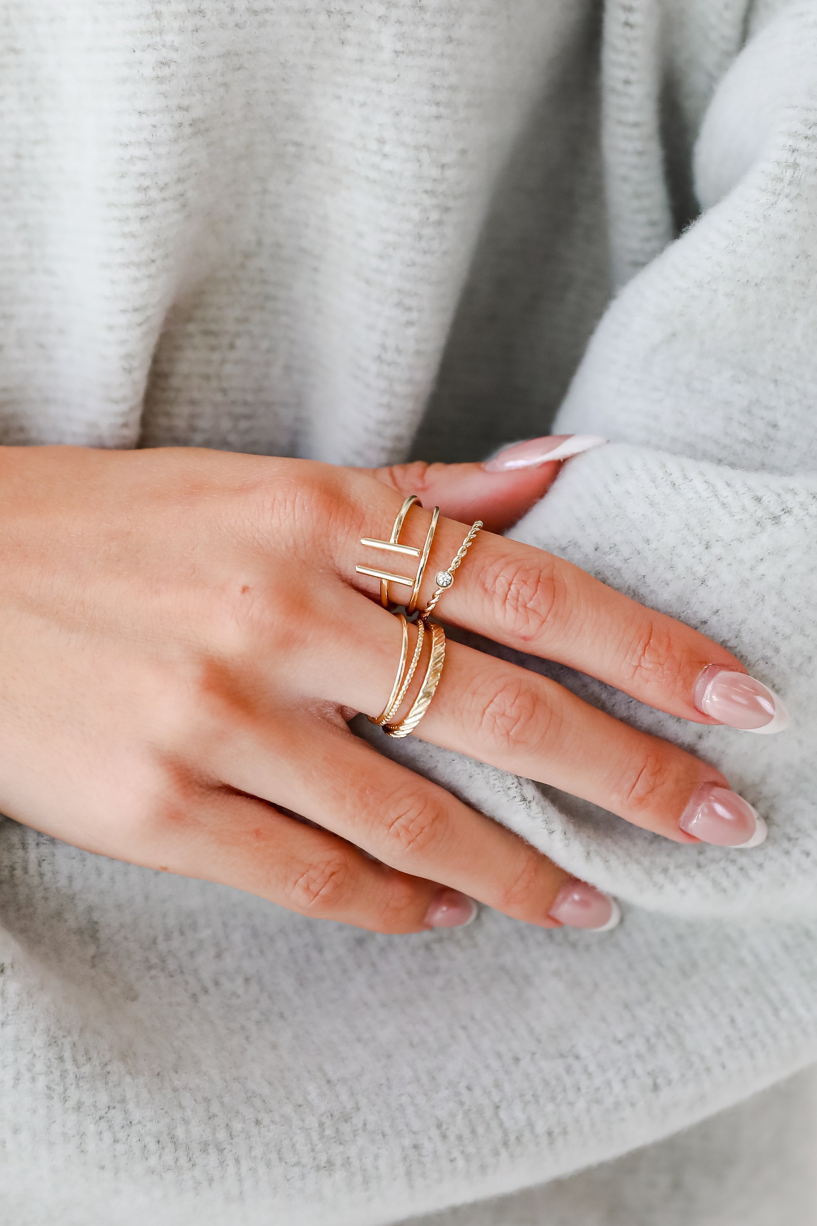 FINAL SALE - Diana Gold Ring Set