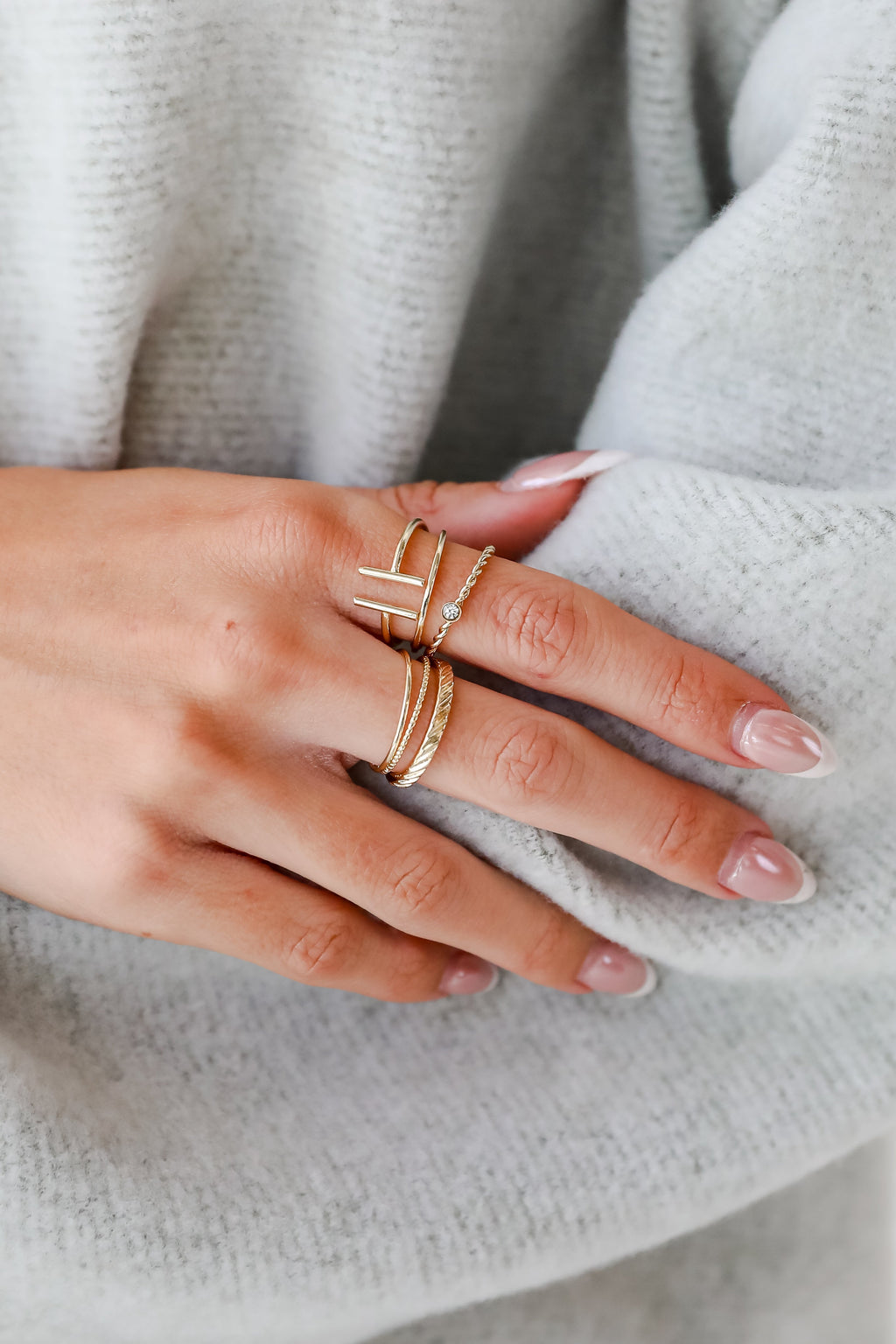 FINAL SALE - Diana Gold Ring Set