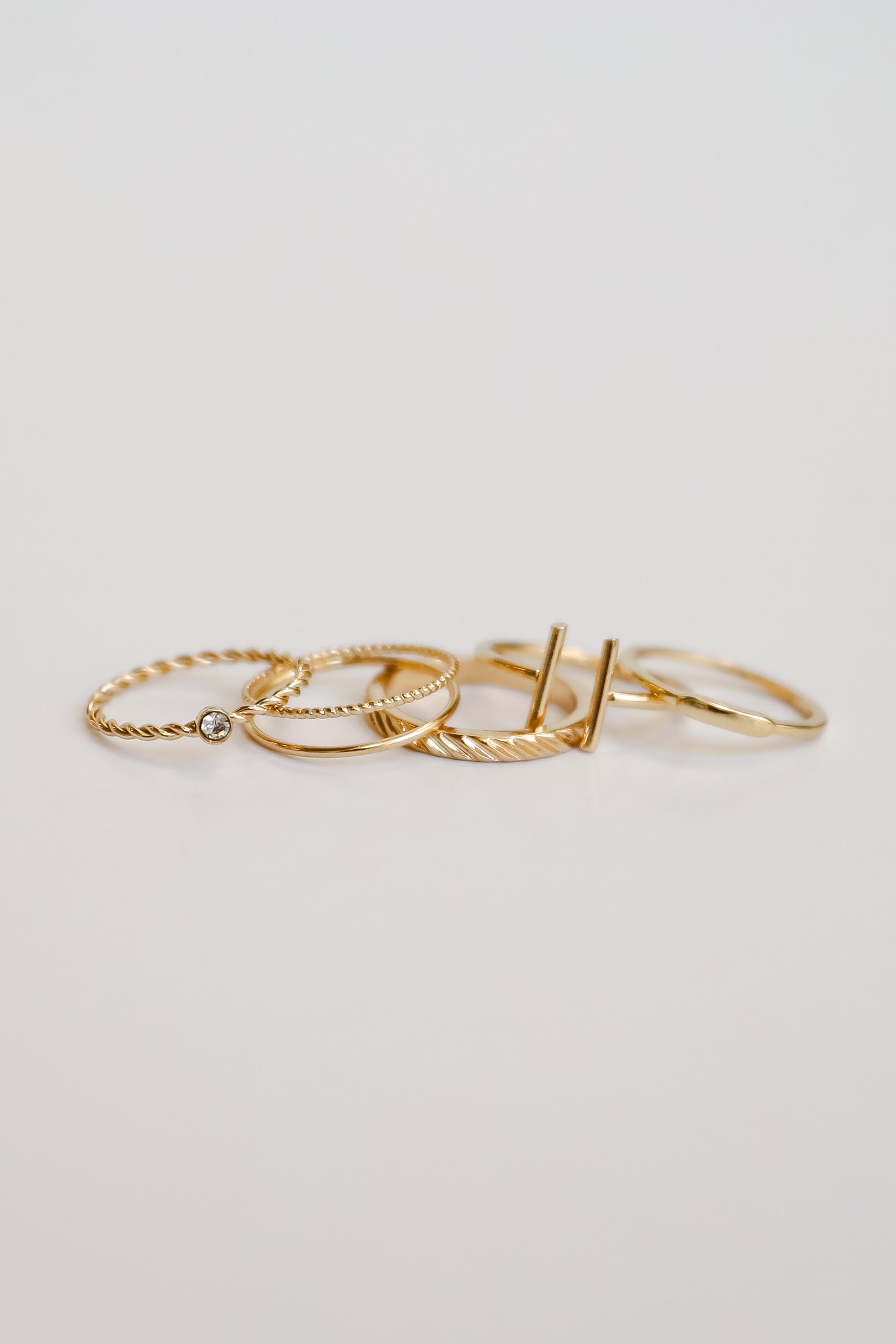 FINAL SALE - Diana Gold Ring Set