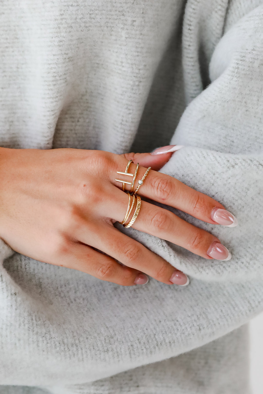 FINAL SALE - Diana Gold Ring Set