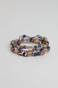 FINAL SALE - Allison Purple Beaded Bracelet Set