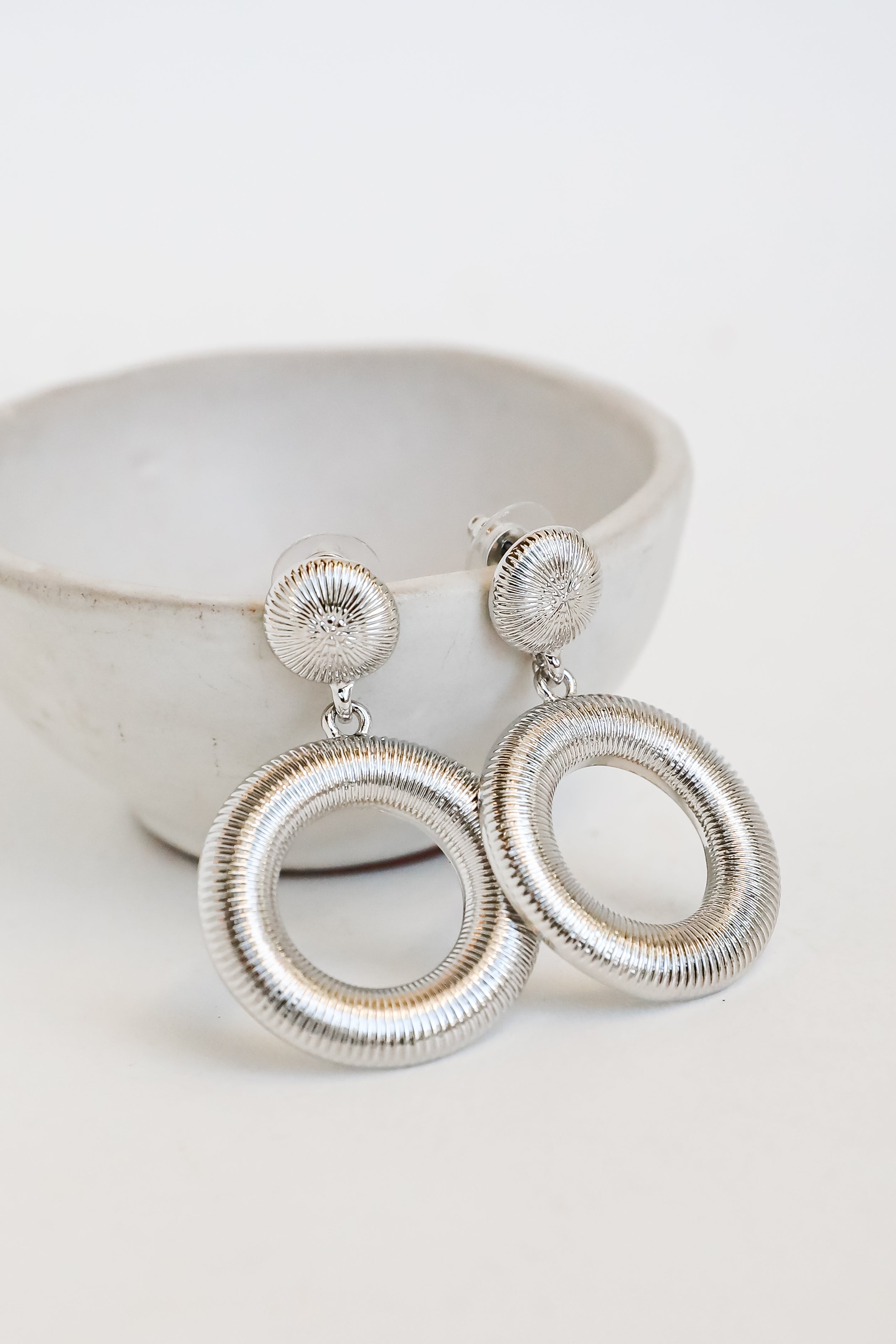 FINAL SALE - Lilly Circle Drop Earrings