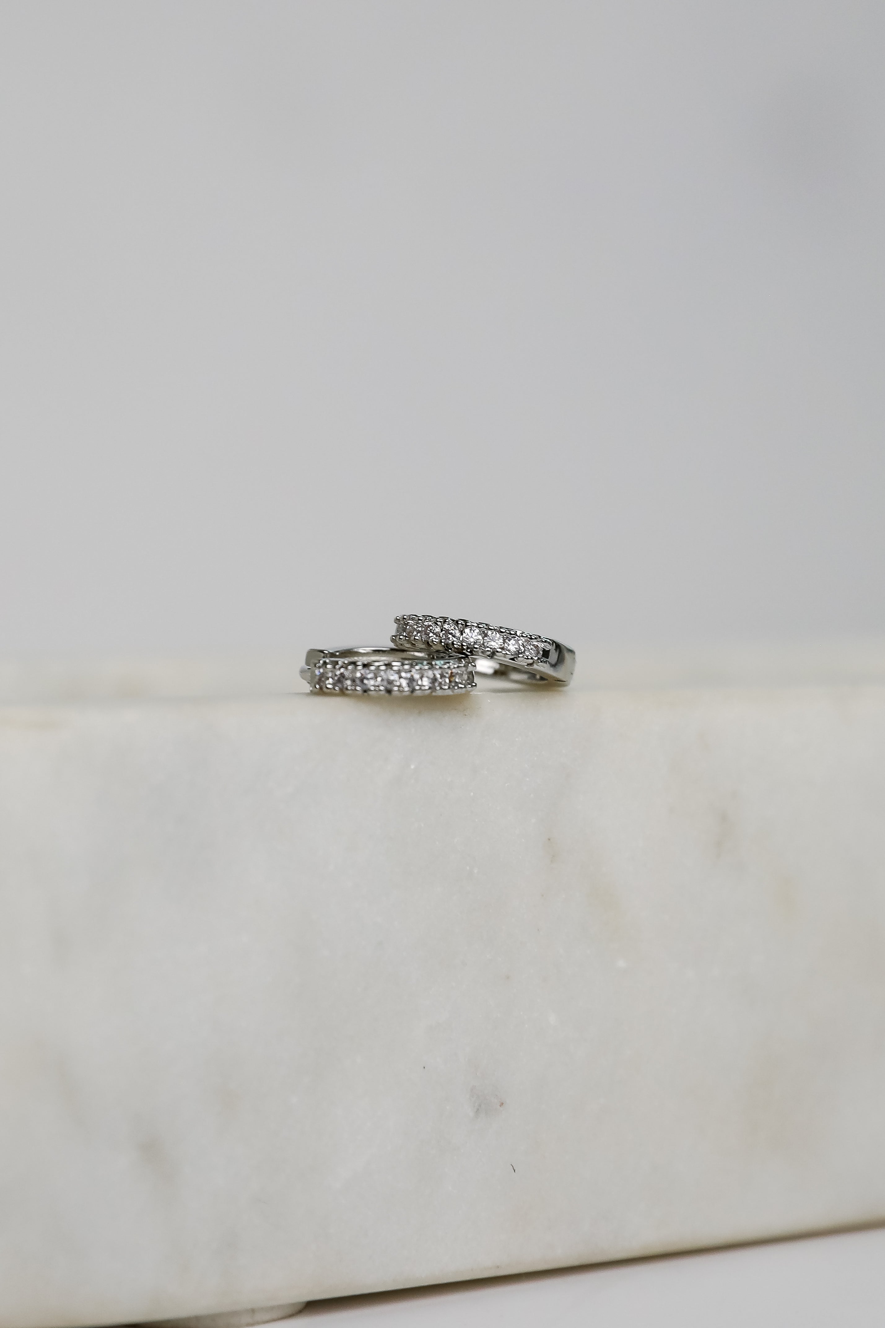 FINAL SALE - Kiara Rhinestone Mini Hoop Earrings