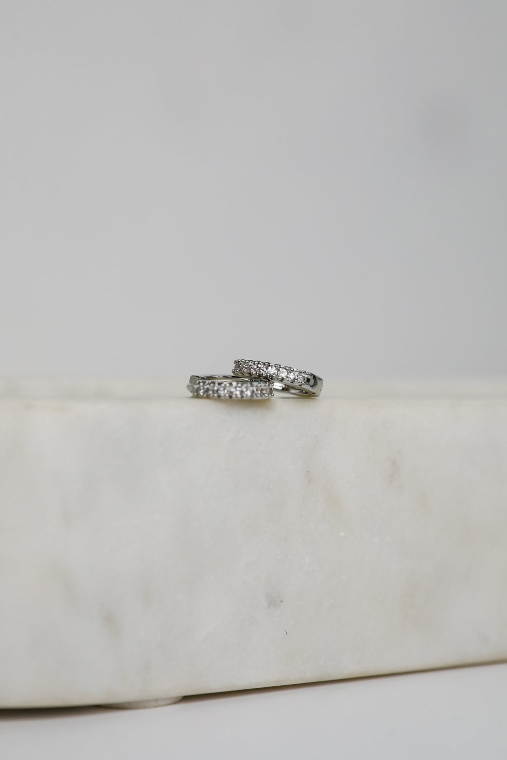 FINAL SALE - Kiara Rhinestone Mini Hoop Earrings